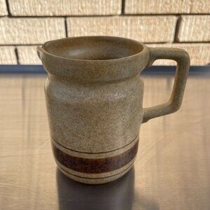 Beautiful Folk Art Pottery Craft USA Pitcher. Excellent Condition. Sand Colored